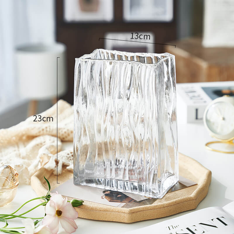 Vase en verre léger et luxueux portable