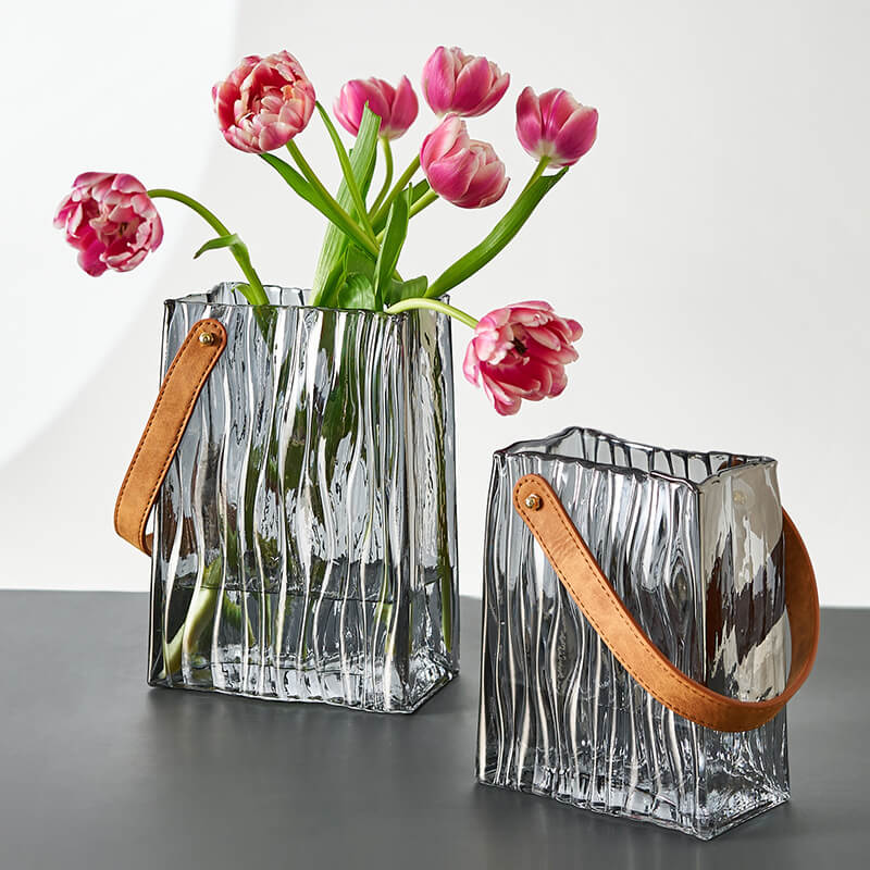 Vase en verre léger et luxueux portable