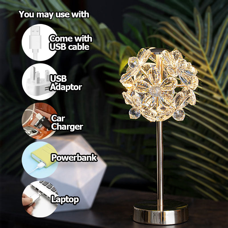 Luxury Dandelion Crystal Table Lamp