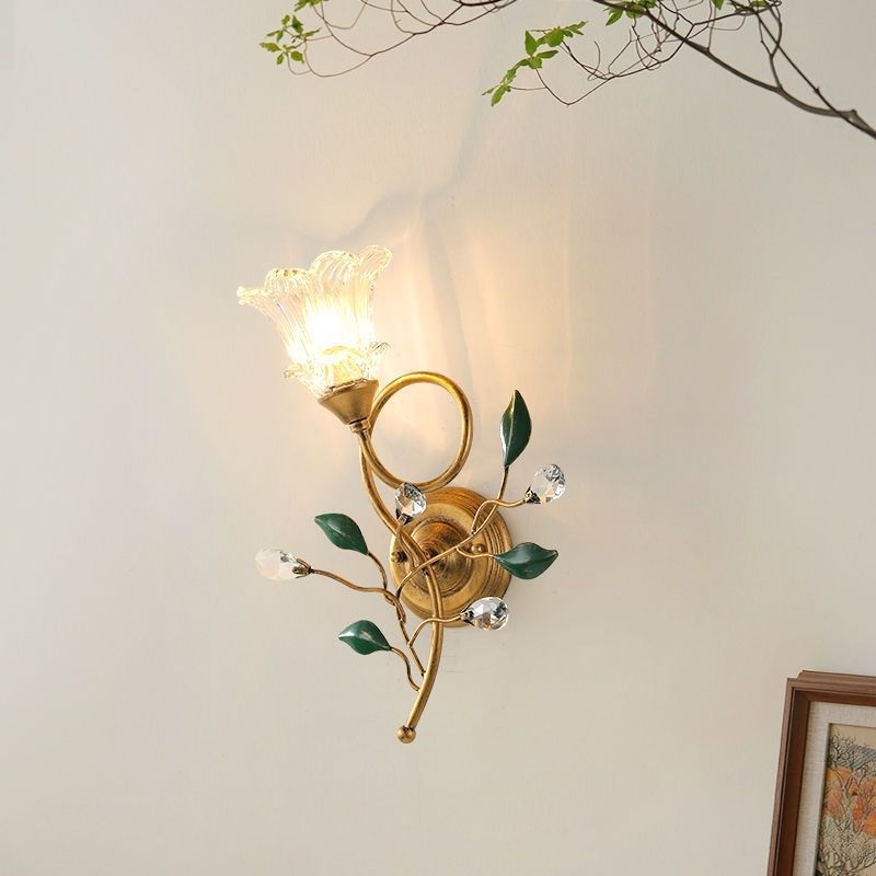 Luxury Vintage Floral Wall Lamp