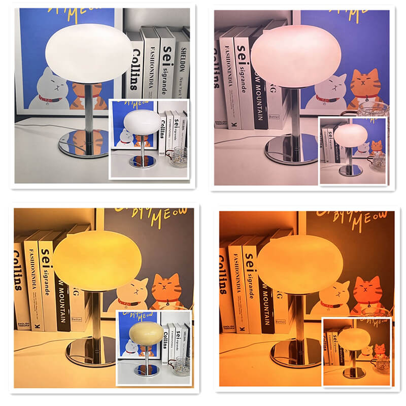 Lampe de table en verre de couleur macaron