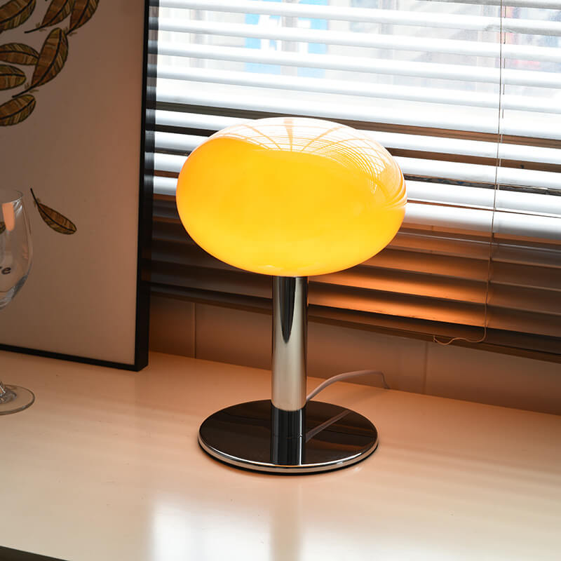 Lampe de table en verre de couleur macaron