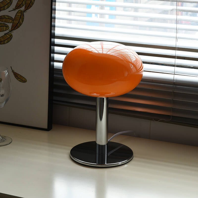 Lampe de table en verre de couleur macaron