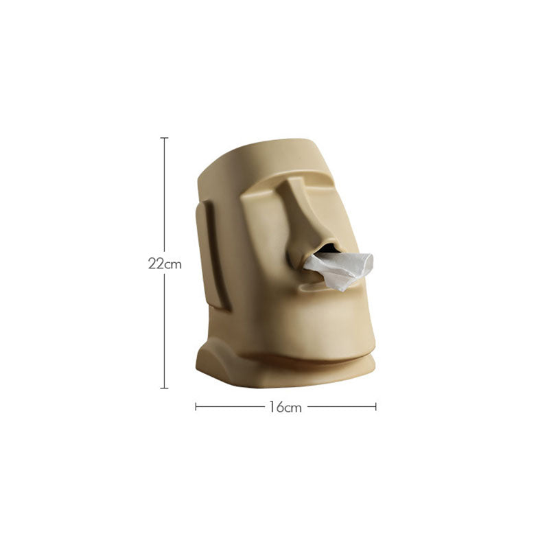 Moai Statue Ceramic Tissue Box