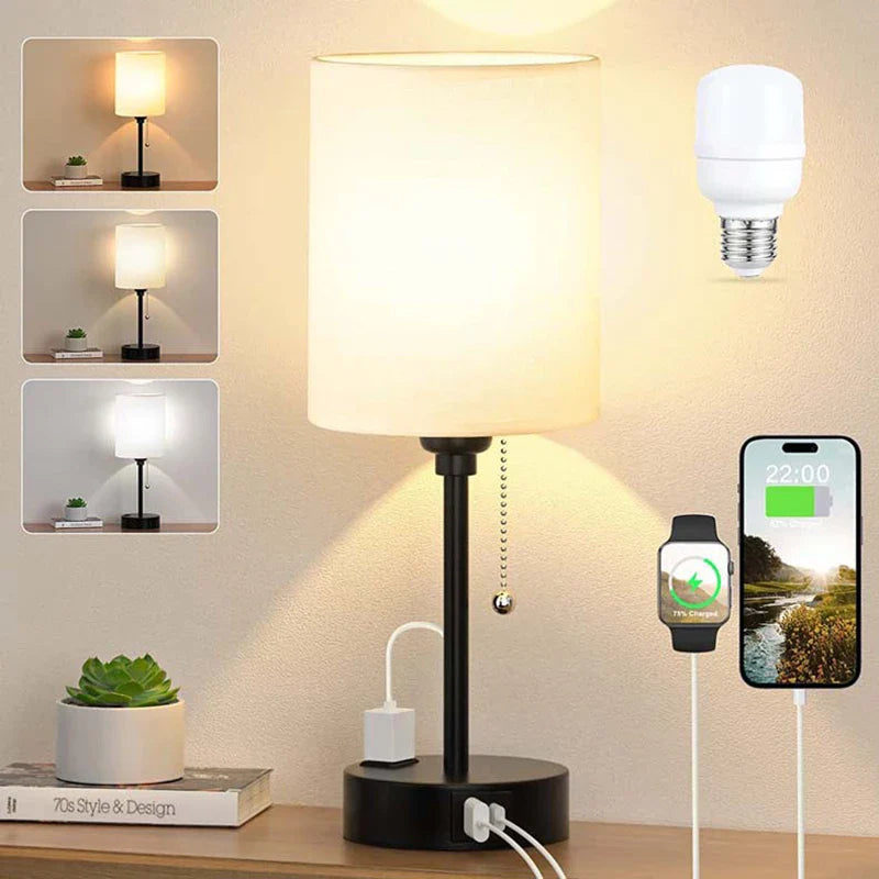 Moreushop Metall USB-Tischlampe