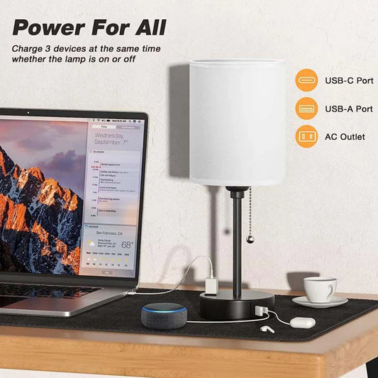 Lampe de table USB en métal Moreushop