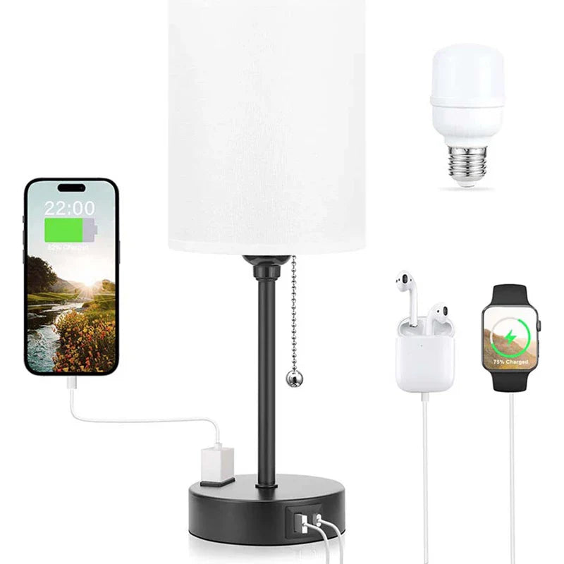 Moreushop Metall USB-Tischlampe