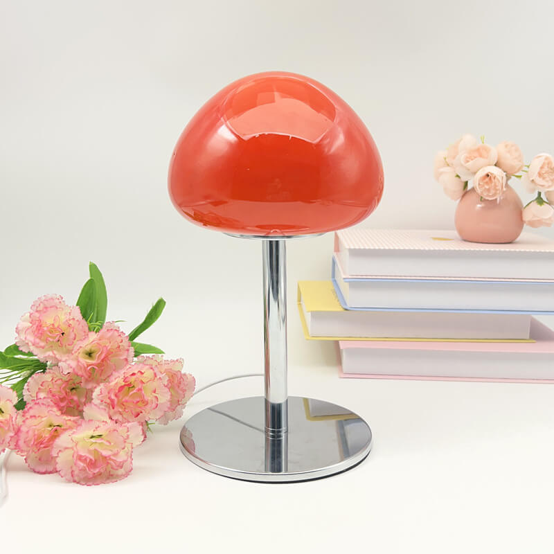 Mushroom Head Glass Table Lamp