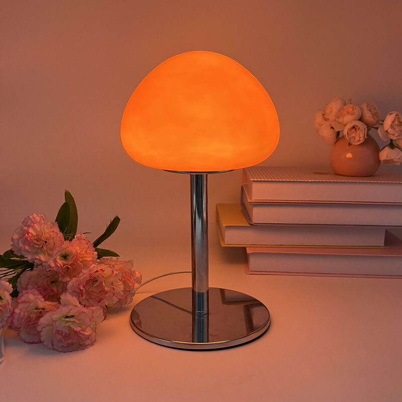 Mushroom Head Glass Table Lamp