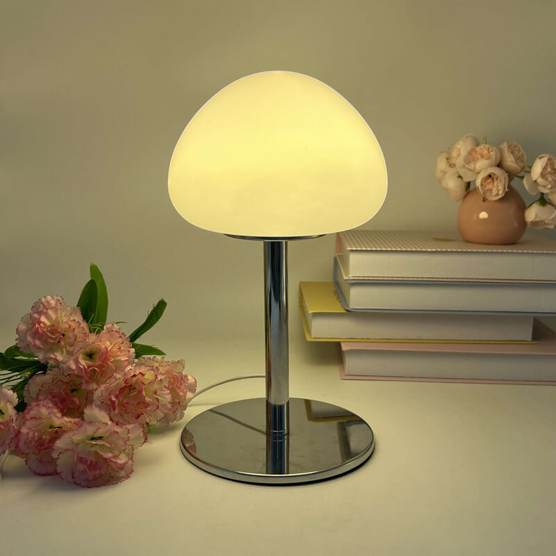 Mushroom Head Glass Table Lamp