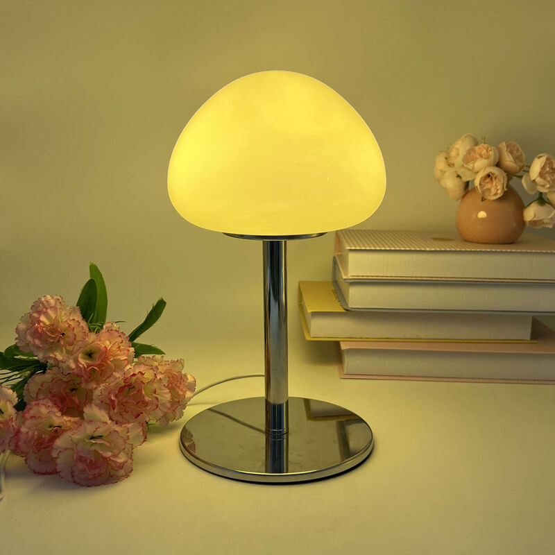 Mushroom Head Glass Table Lamp