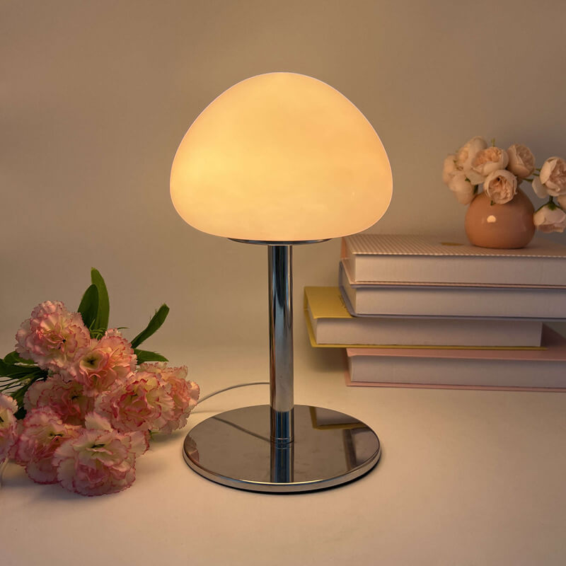Mushroom Head Glass Table Lamp