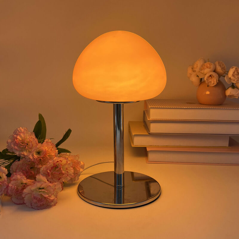 Mushroom Head Glass Table Lamp