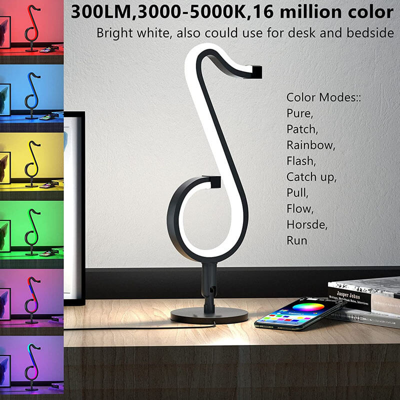 Lampe de table Symphony RGB à notes de musique