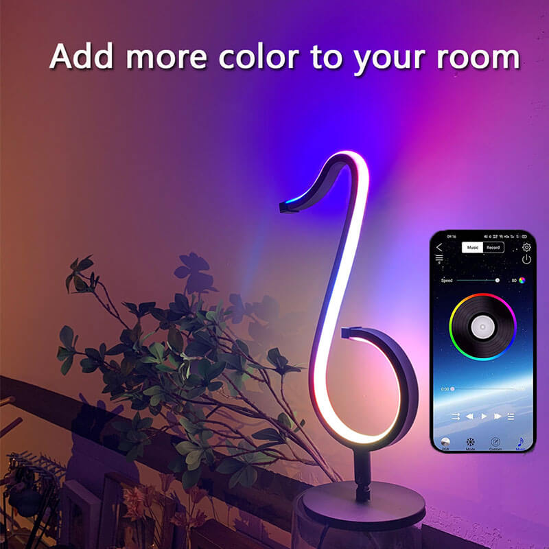 Lampe de table Symphony RGB à notes de musique