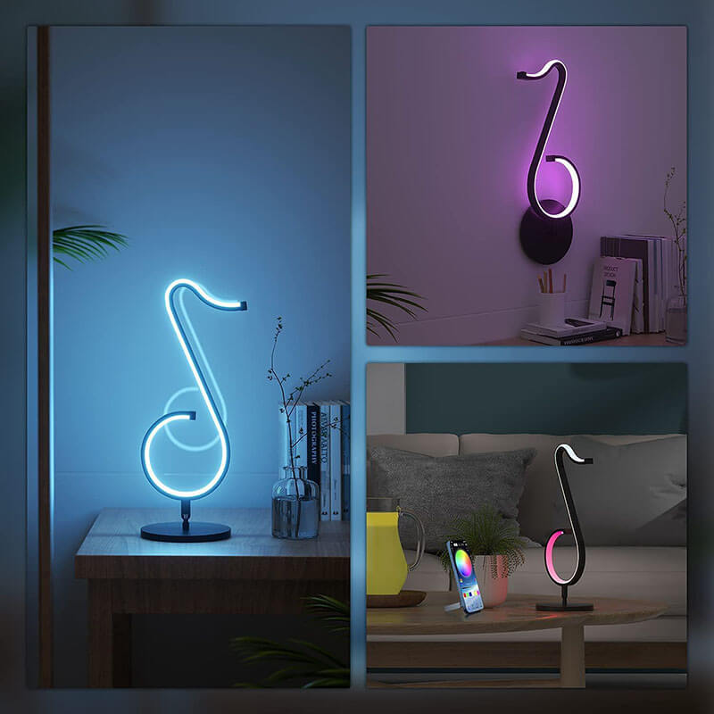 Lampe de table Symphony RGB à notes de musique
