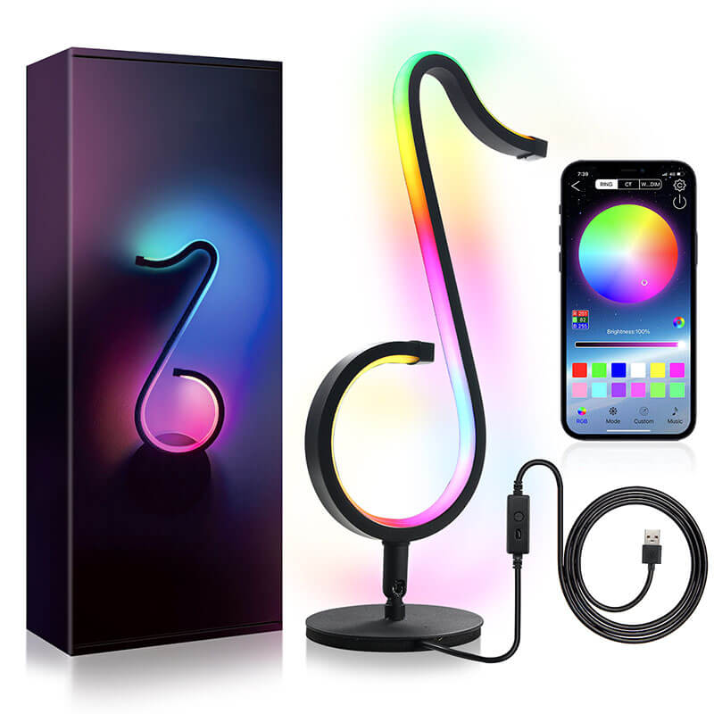 Lampe de table Symphony RGB à notes de musique