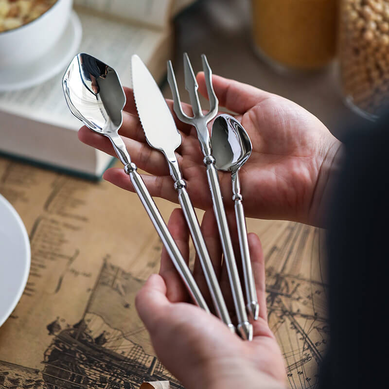 Nautical Stainless Steel Flatware 4Pcs Set