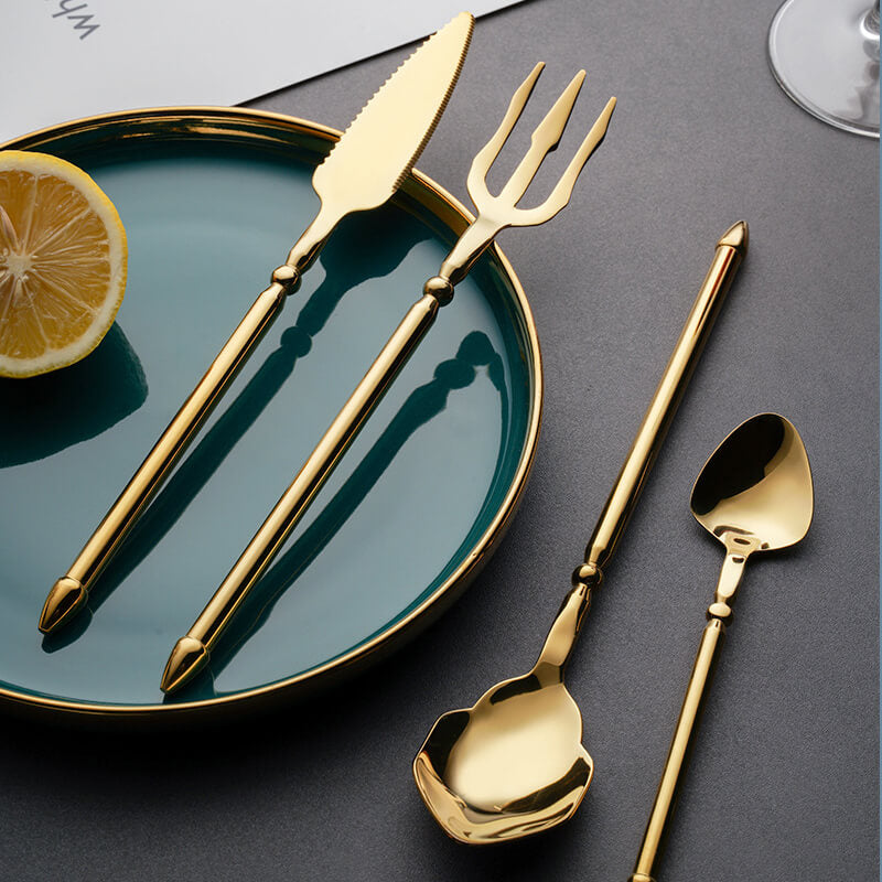 Nautical Stainless Steel Flatware 4Pcs Set
