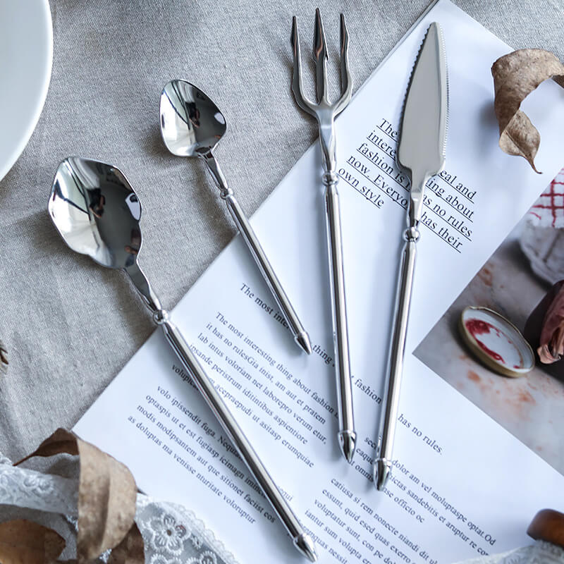 Nautical Stainless Steel Flatware 4Pcs Set