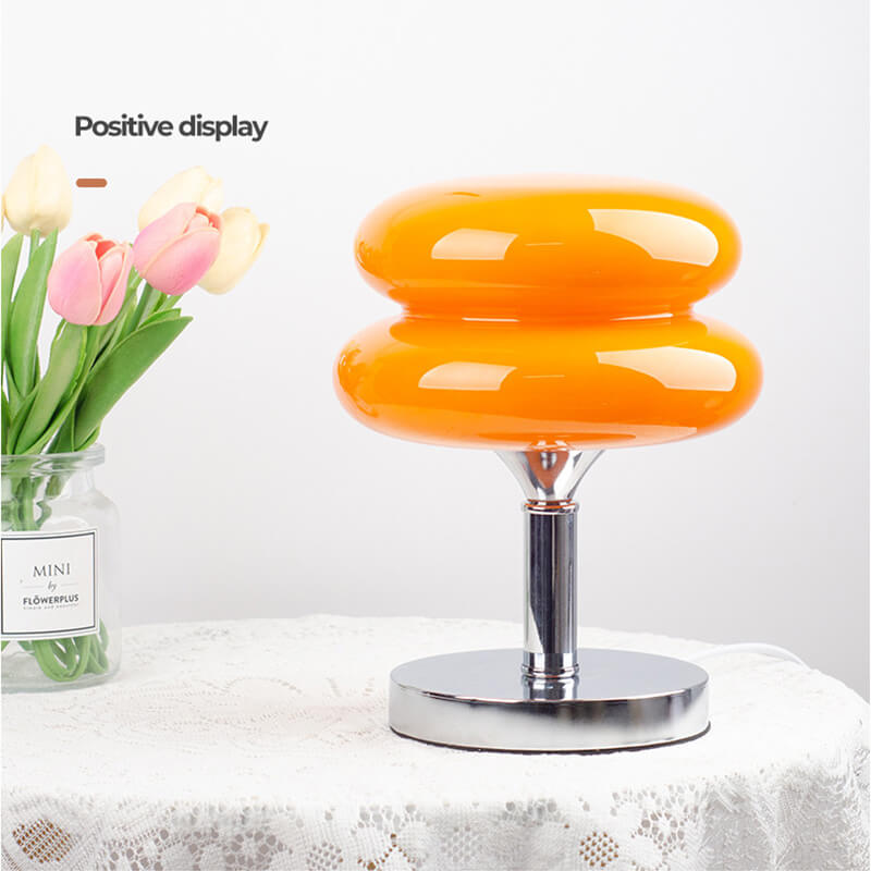 Neue Schreibtischlampe aus Eierkuchenglas