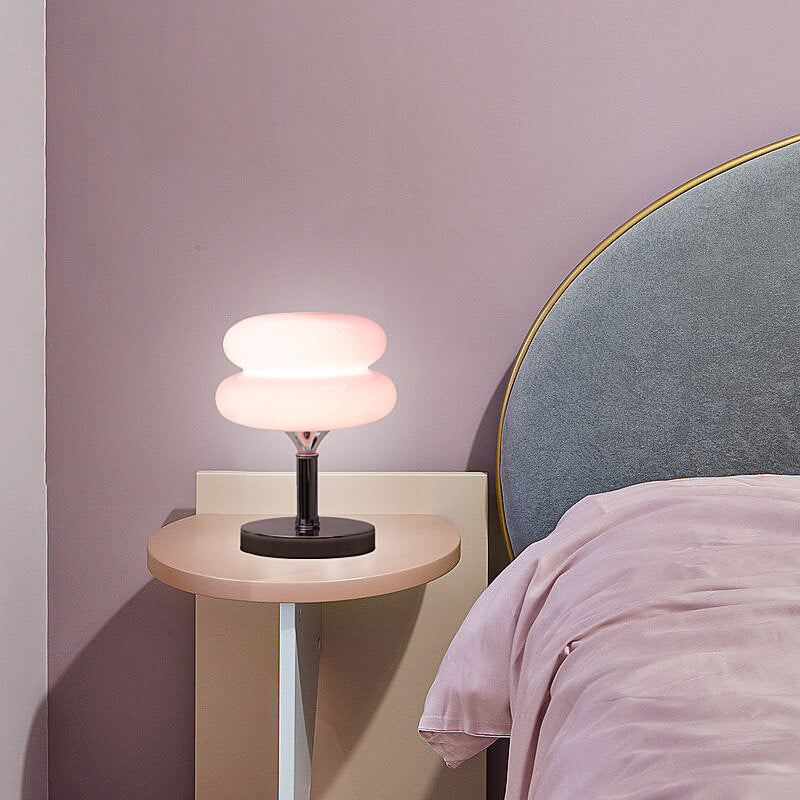 Neue Schreibtischlampe aus Eierkuchenglas