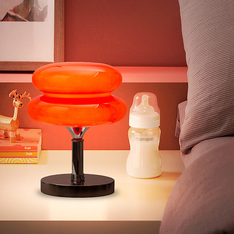 Neue Schreibtischlampe aus Eierkuchenglas