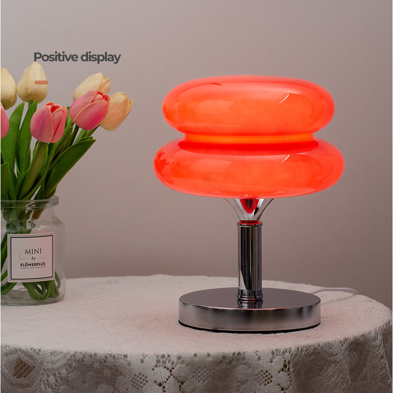 Neue Schreibtischlampe aus Eierkuchenglas