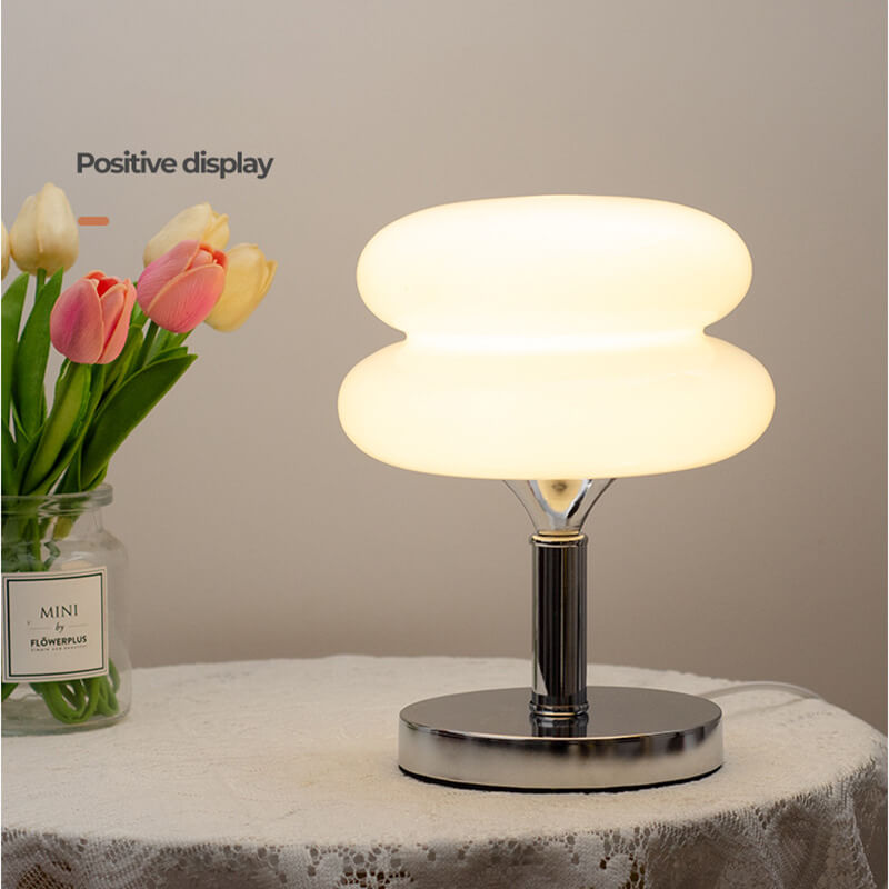 Neue Schreibtischlampe aus Eierkuchenglas