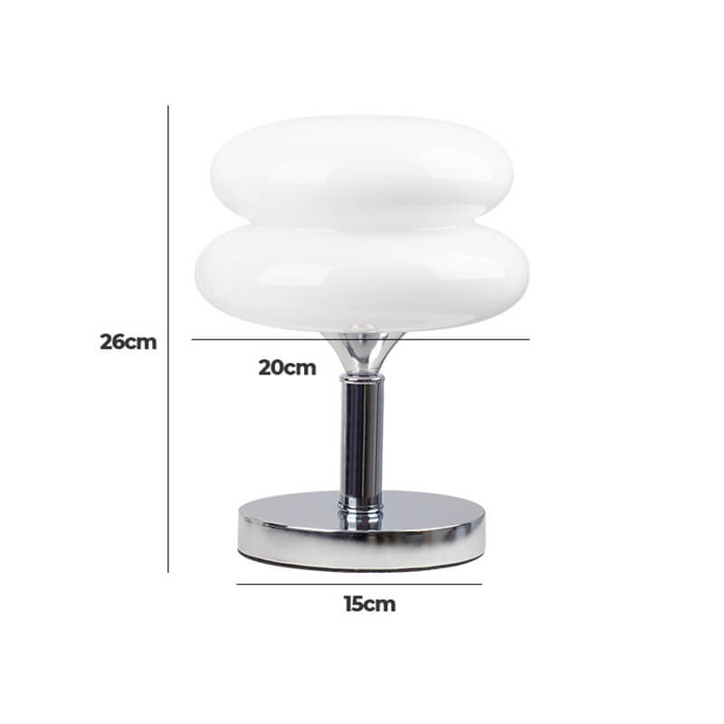 Neue Schreibtischlampe aus Eierkuchenglas