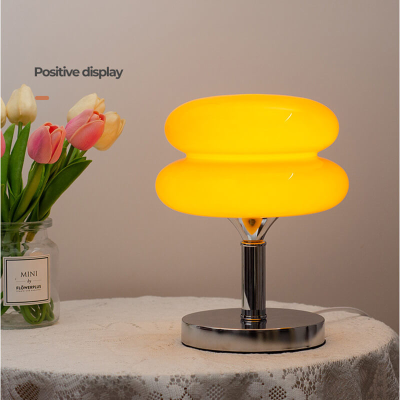Neue Schreibtischlampe aus Eierkuchenglas