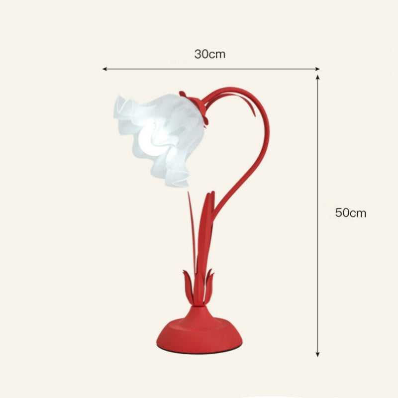 Lampe de table à fleurs romantique