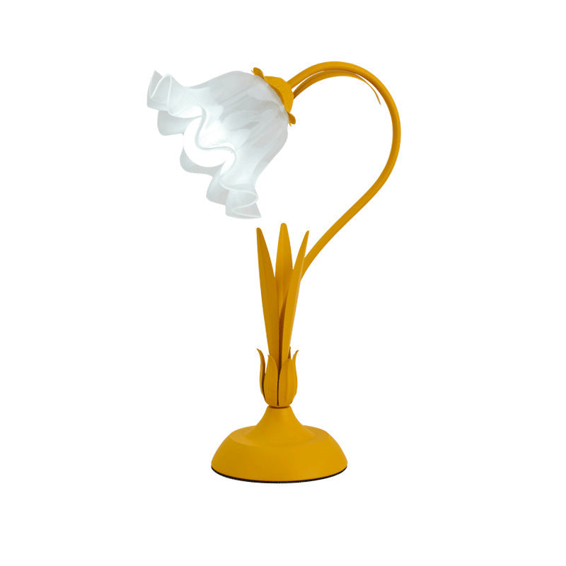 Lampe de table à fleurs romantique