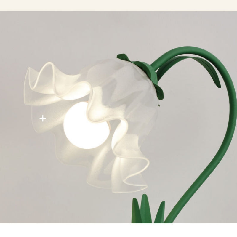 Lampe de table à fleurs romantique