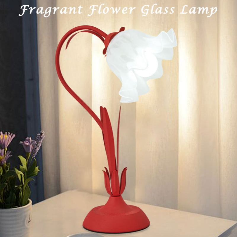 Lampe de table à fleurs romantique