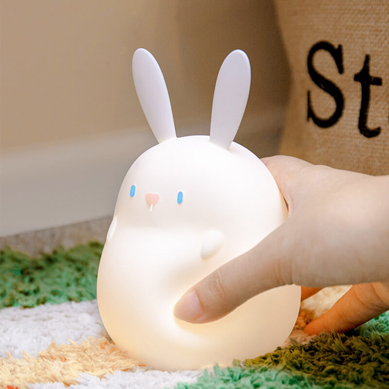 Veilleuse en silicone en forme de lapin de dessin animé