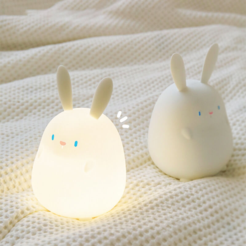 Veilleuse en silicone en forme de lapin de dessin animé