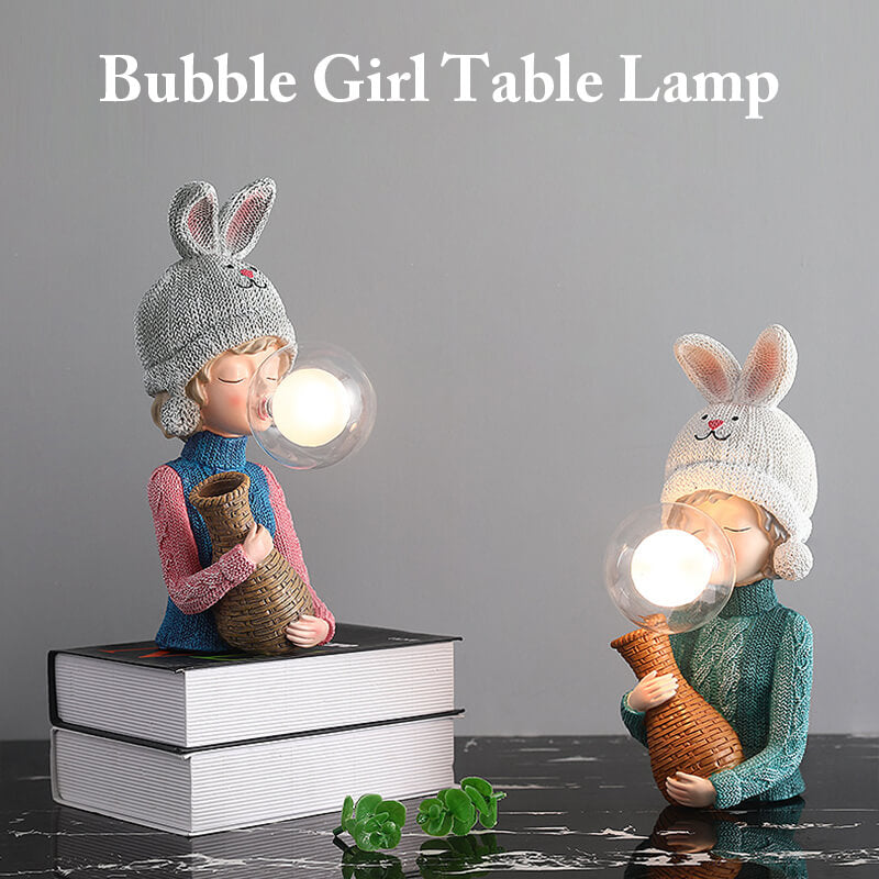 Lampe de bureau à bulles en forme d'oreille de lapin