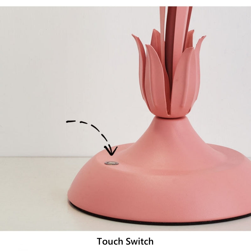 Lampe de table à fleurs romantique