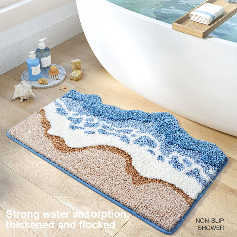 Ocean Style Bathroom Water-absorbing Non-slip Floor Mats