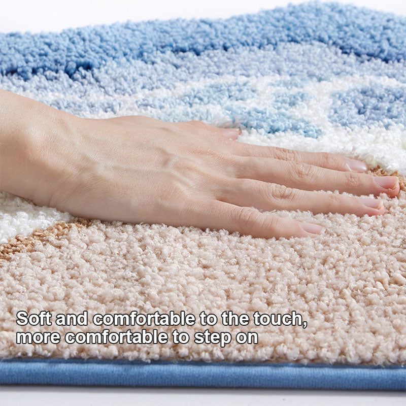 Ocean Style Bathroom Water-absorbing Non-slip Floor Mats