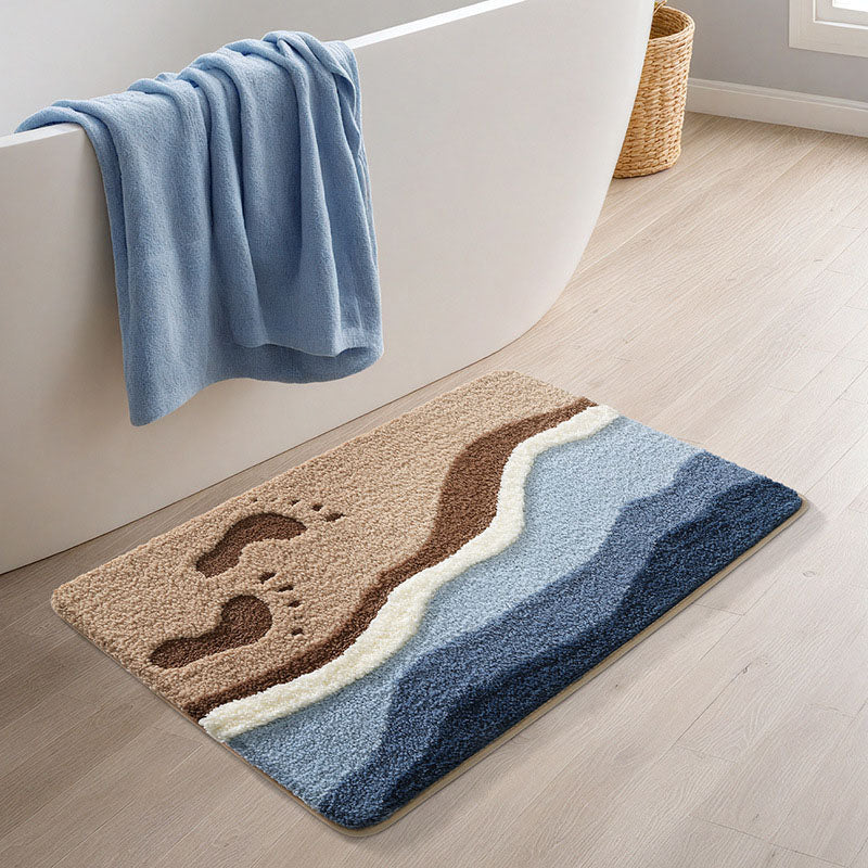 Ocean Style Bathroom Water-absorbing Non-slip Floor Mats