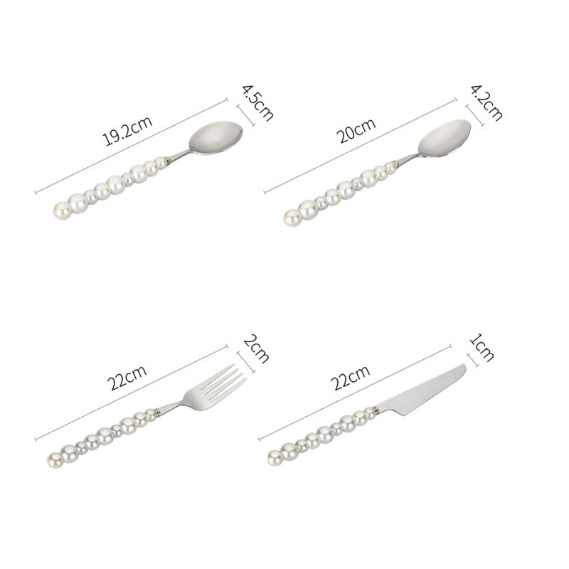 Pearl Handle Flatware 4 Pcs Set