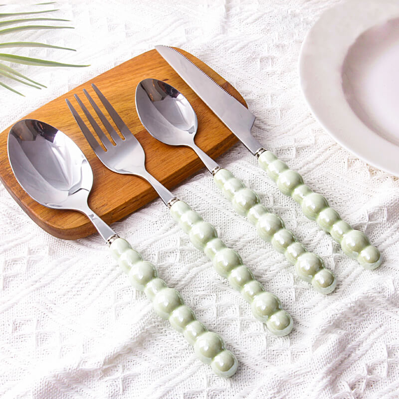 Pearl Handle Flatware 4 Pcs Set