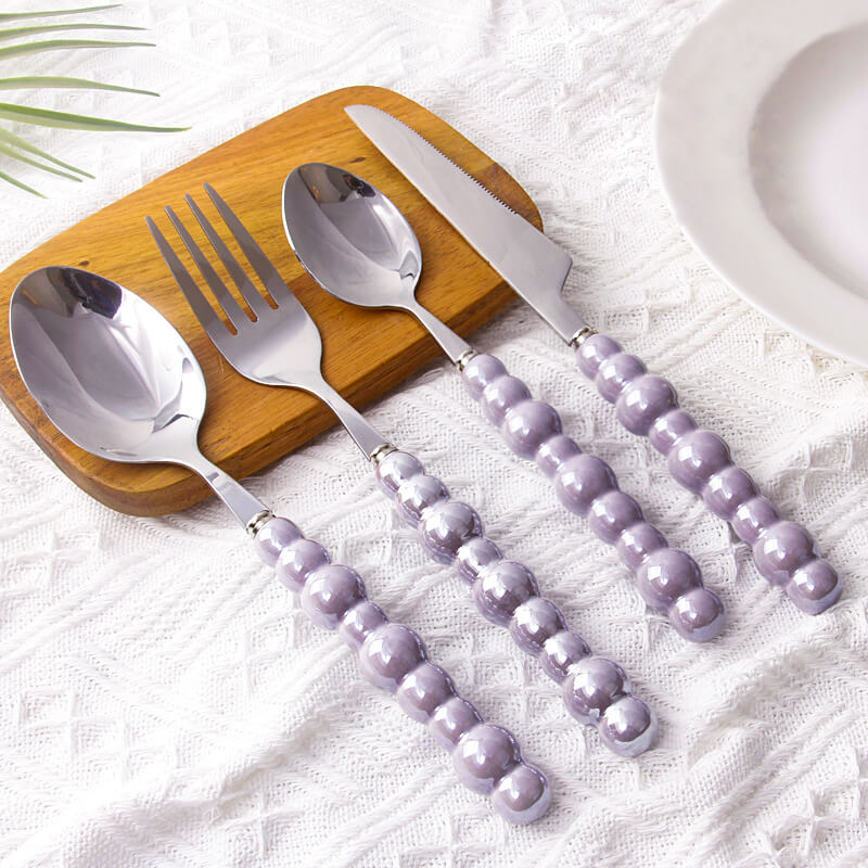 Pearl Handle Flatware 4 Pcs Set