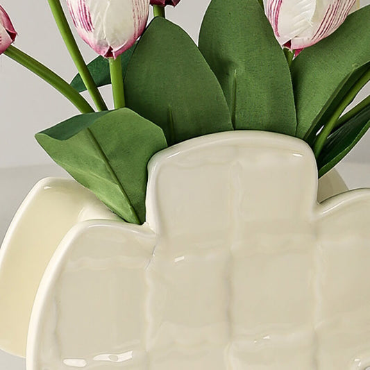 Pentagonal Ceramic Cube Vase