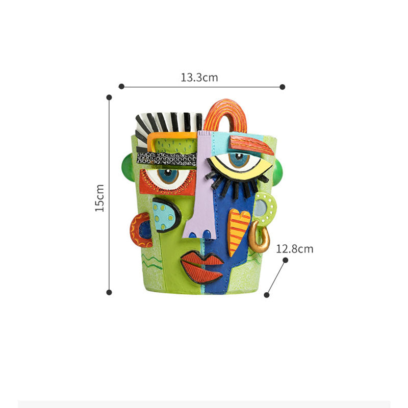 Picasso Abstract Human Face Flower Pot