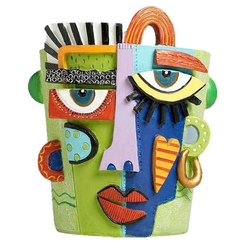 Picasso Abstract Human Face Flower Pot