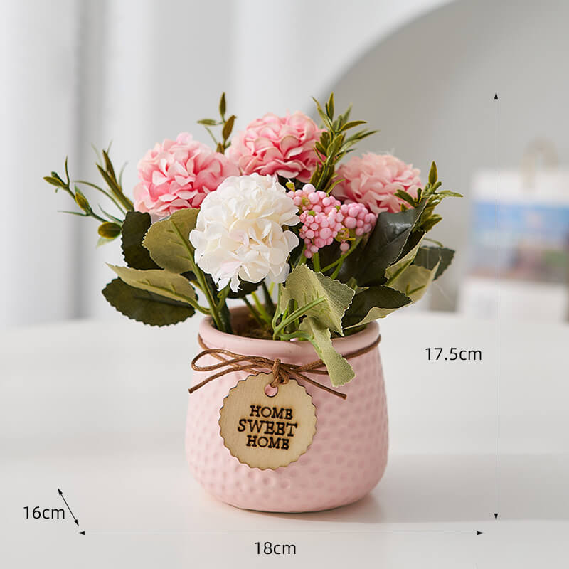 Embossed Ceramic Potted Plant