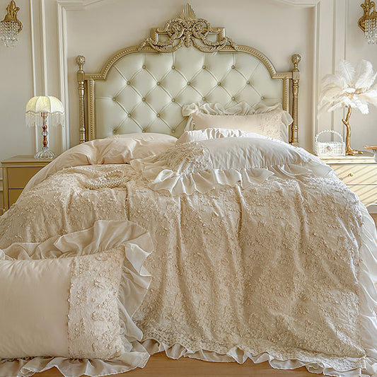 Princess-style Chiffon Lace Bedding Set